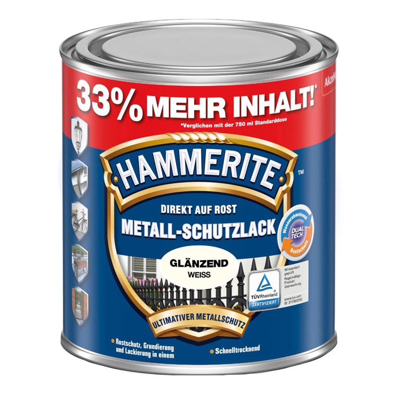 Hammerite Metall-Schutzlack glänzend 1 l