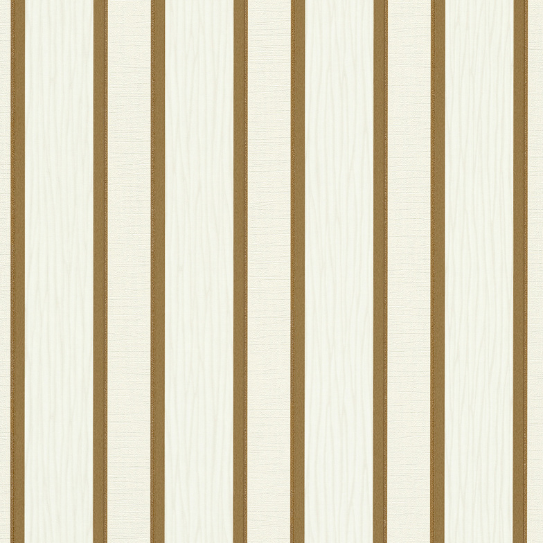 Vliestapete SPOTLIGHT - Streifen Gold/Weiß