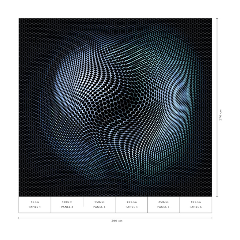 ELLE Decoration Digitaldruck - Galaxy Silbermetallic