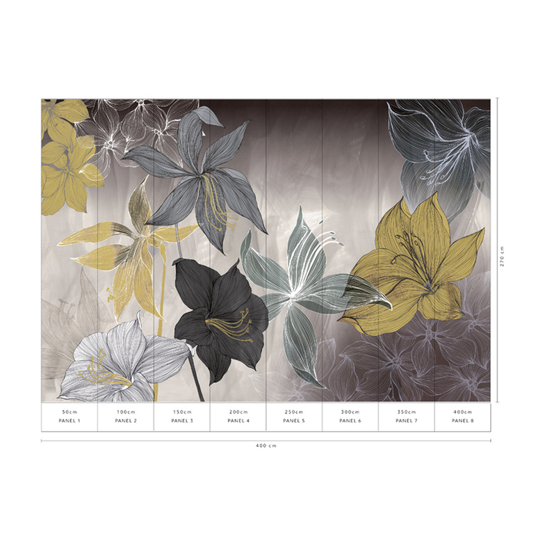 ELLE Decoration Digitaldruck - Amaryllis Gold/Erde