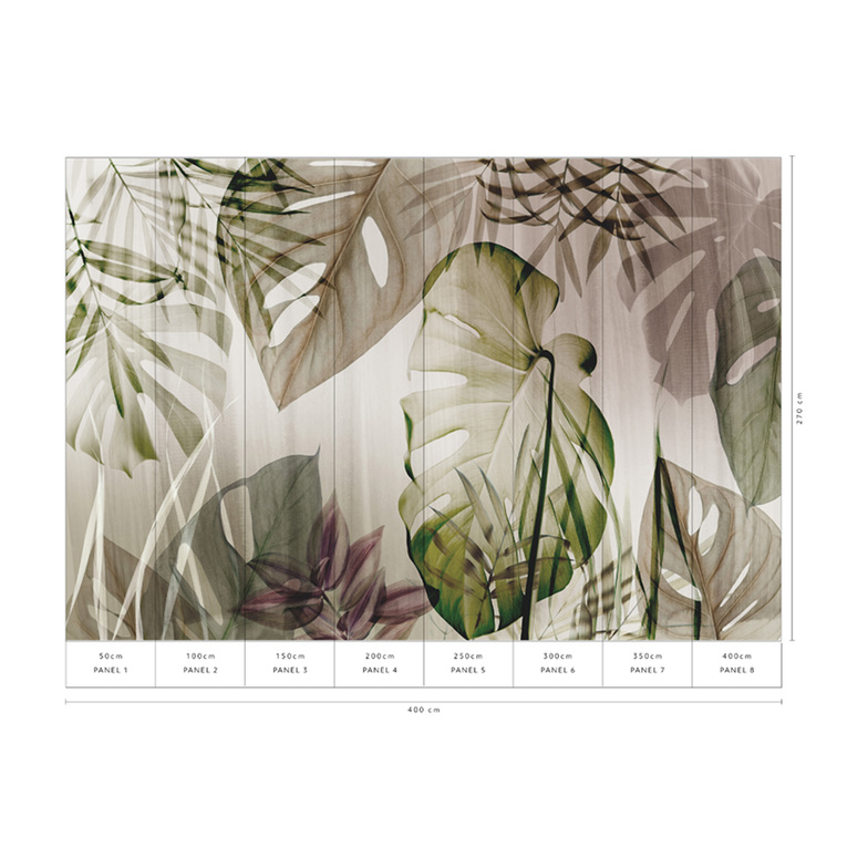 ELLE Decoration Digitaldruck - Tropical Lights Braunvariation