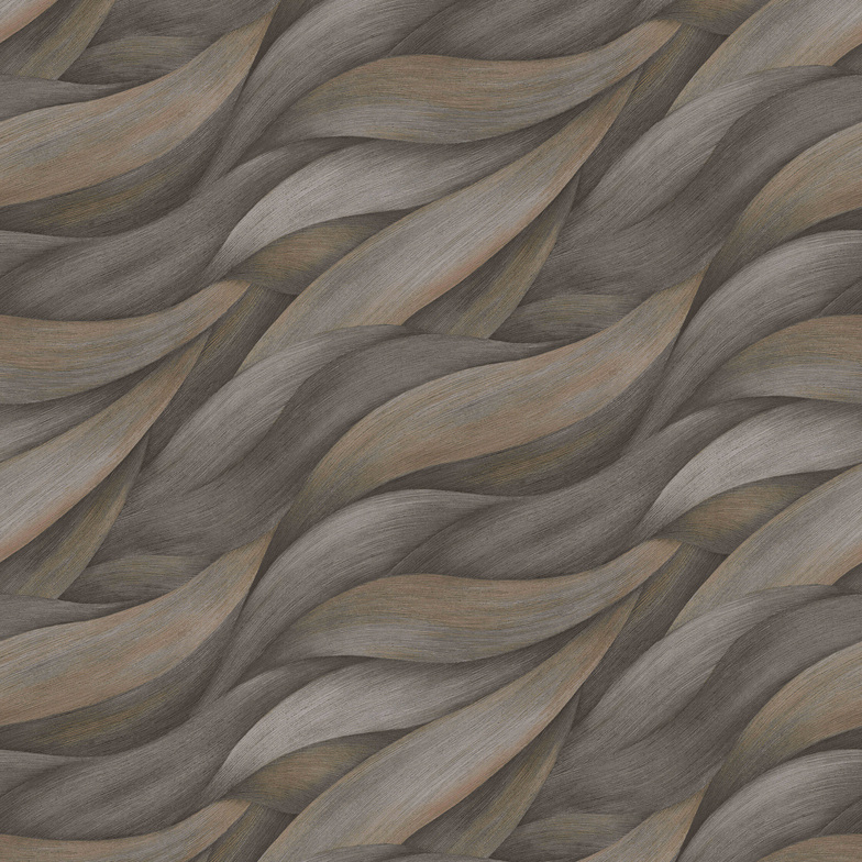 Vliestapete Textures of Nature - Wellen Schwarzbraun