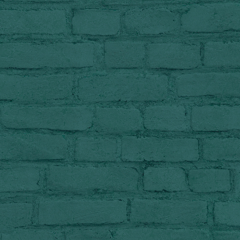 Vliestapete Neue Bude VOL II - Brick Wall Tannengrün