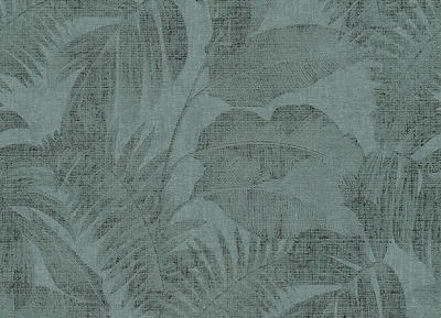 Vliestapete New Walls - Tropische Blätter Blaugrün