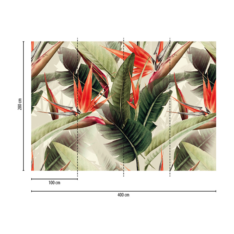 Trinidad Digitaldruck - Birds of Paradise Orange