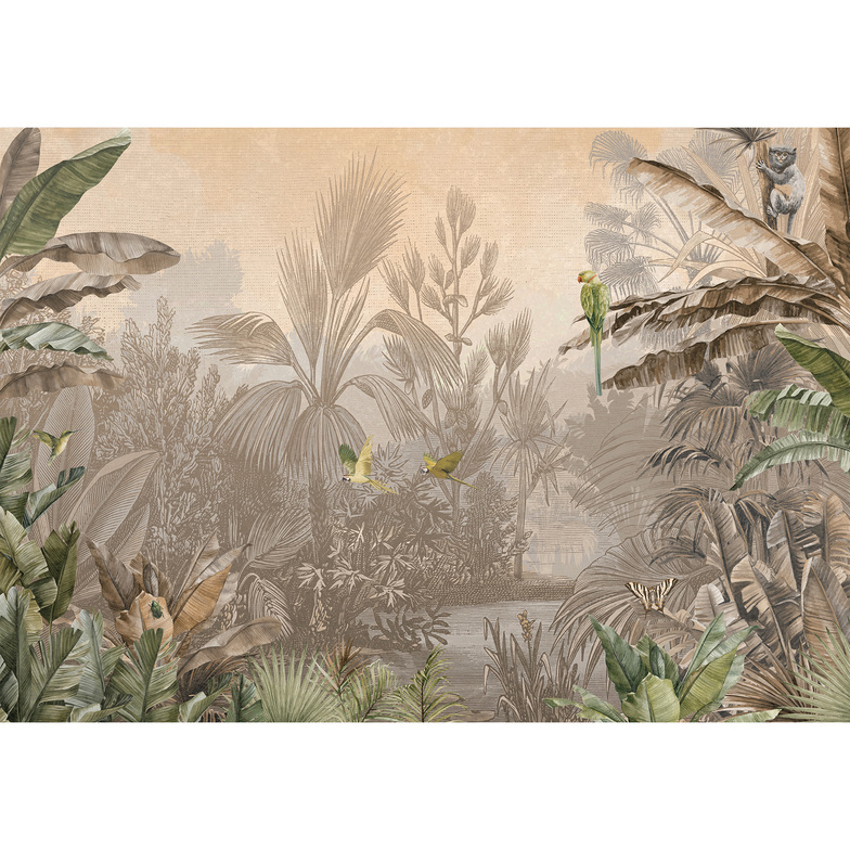 Trinidad Digitaldruck - Jungle Paradise Sepia