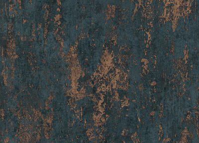 Vliestapete Textures of Nature - Patina Schwarzblau/Bronzemetallic