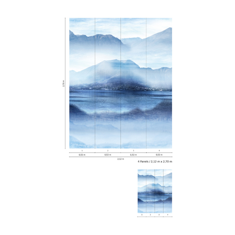 Smart Art Basic Digitaldruck - Regen über dem See