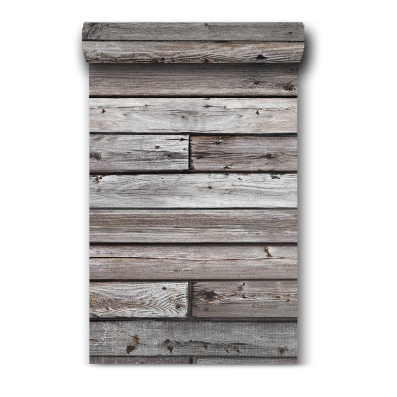 Lebenswelten Digitaldruck - Horizontal Wood Braun/Grau