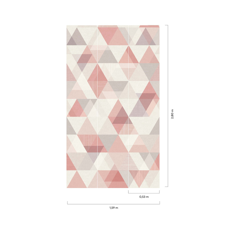 Lebenswelten Digitaldruck - Triangle Rosé/Creme