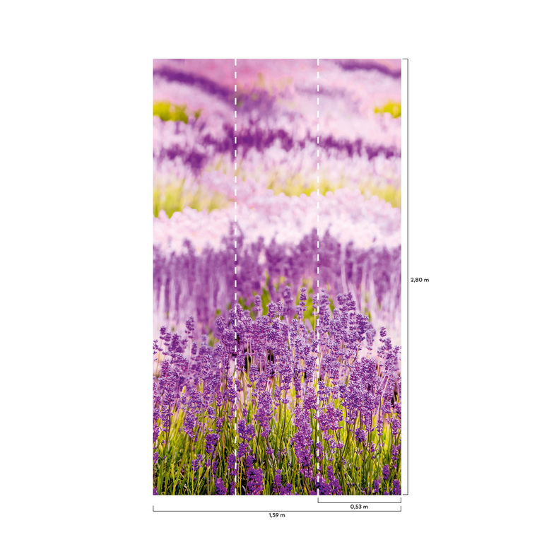 Lebenswelten Digitaldruck - Lavendel Lila/Grün