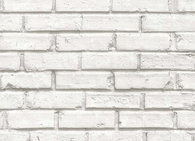 Vliestapete Friends & Coffee 2 - Brick Wall Weiß/Grau
