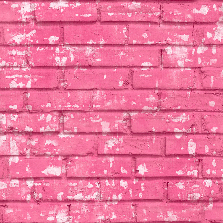 Vliestapete Friends & Coffee 2 - Brick Wall Pink