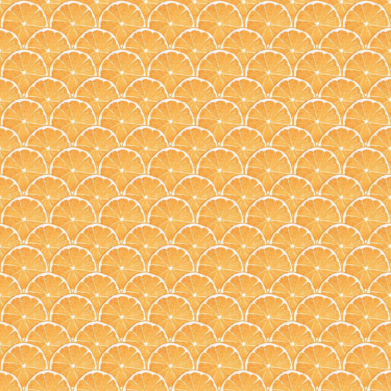 Vliestapete Just Kitchens - Orangenscheiben Orange/Weiß