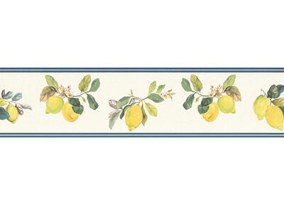 Papierbordüre Petite Fleur 5 - Lemon White-Natural Colors