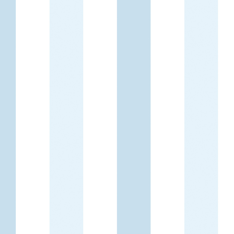 Papiertapete Kinderträume - Blockstreifen Weiß/Hellblau