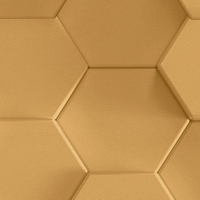 Vliestapete - 3D Waben Gold