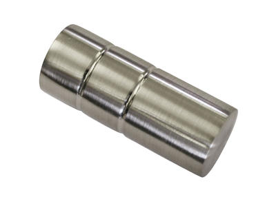 Endknopf Zylinder Edelstahl-Optik