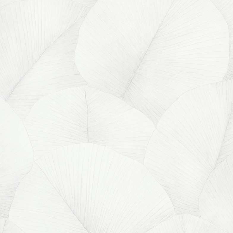 Vliestapete Japan - Blätter Weiß