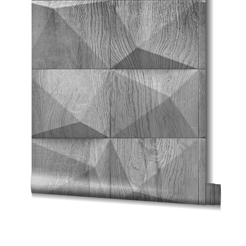 GZSZ Digitaldruck - Holzvertäfelung Silbergrau