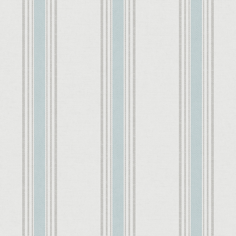 Vliestapete Hana - Stripes Hellblau/Weißgrau