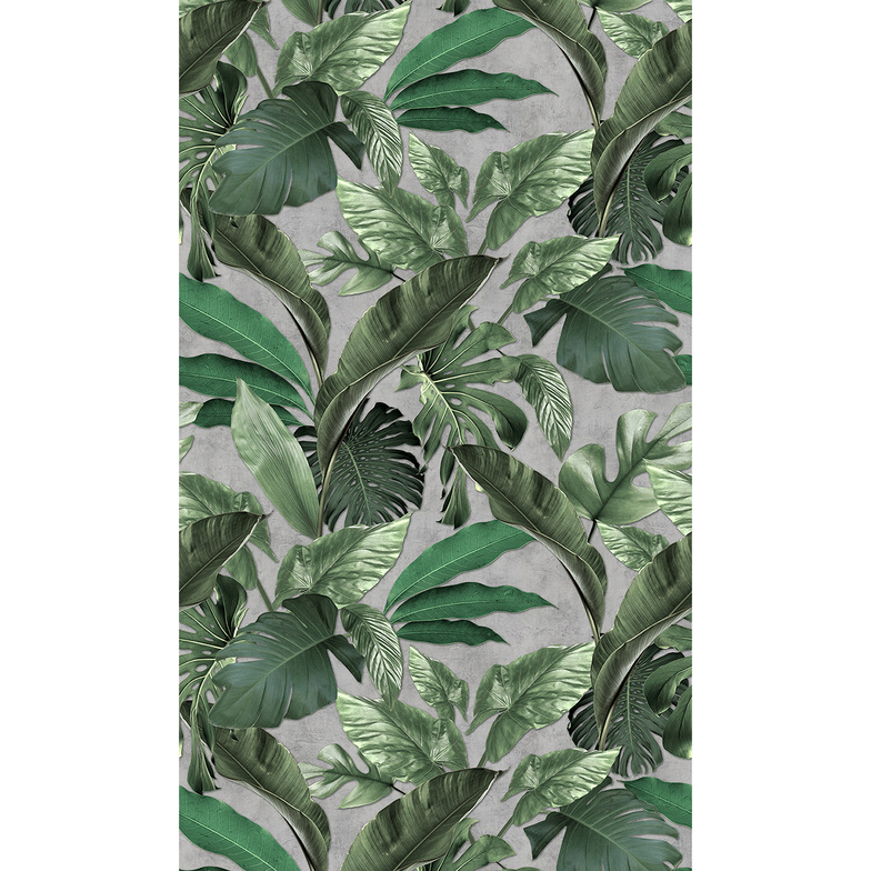 Loft IV Digitaldruck - Dschungel auf Putz Grün/Grau