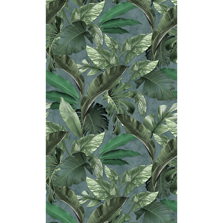 Loft IV Digitaldruck - Dschungel auf Putz Grün