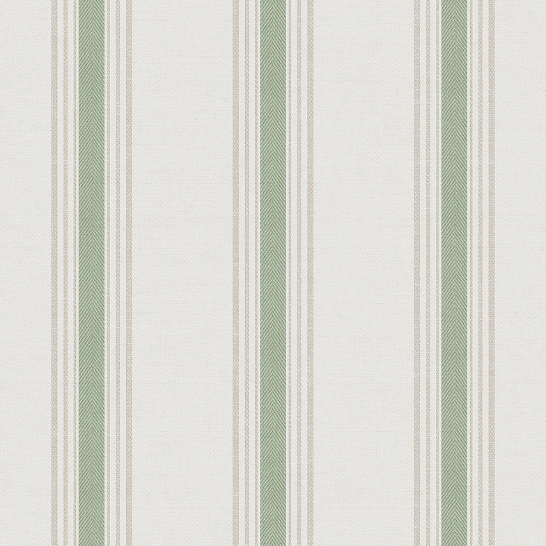 Vliestapete Hana - Stripes Grün/Weißgrau