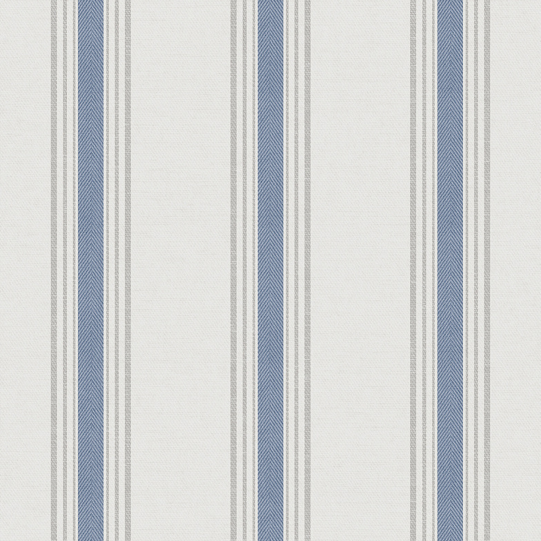 Vliestapete Hana - Stripes Blau/Weißgrau