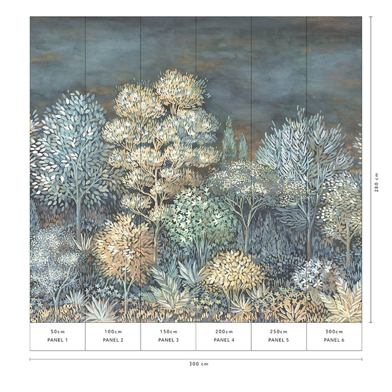 ELLE Decoration 3 Digitaldruck - French Forest Blau