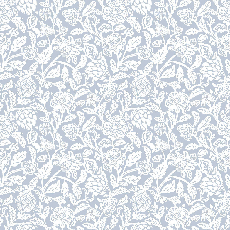 Vliestapete Primavera - Exotic Weiß/Hellblau