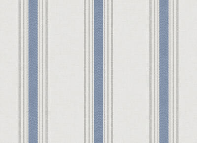 Vliestapete Hana - Stripes Blau/Weißgrau