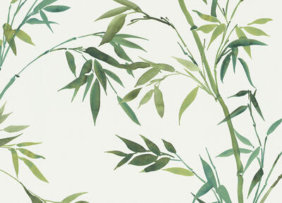 Vliestapete Poesie - Bambus Grün