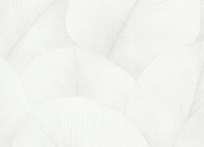 Vliestapete Japan - Blätter Weiß